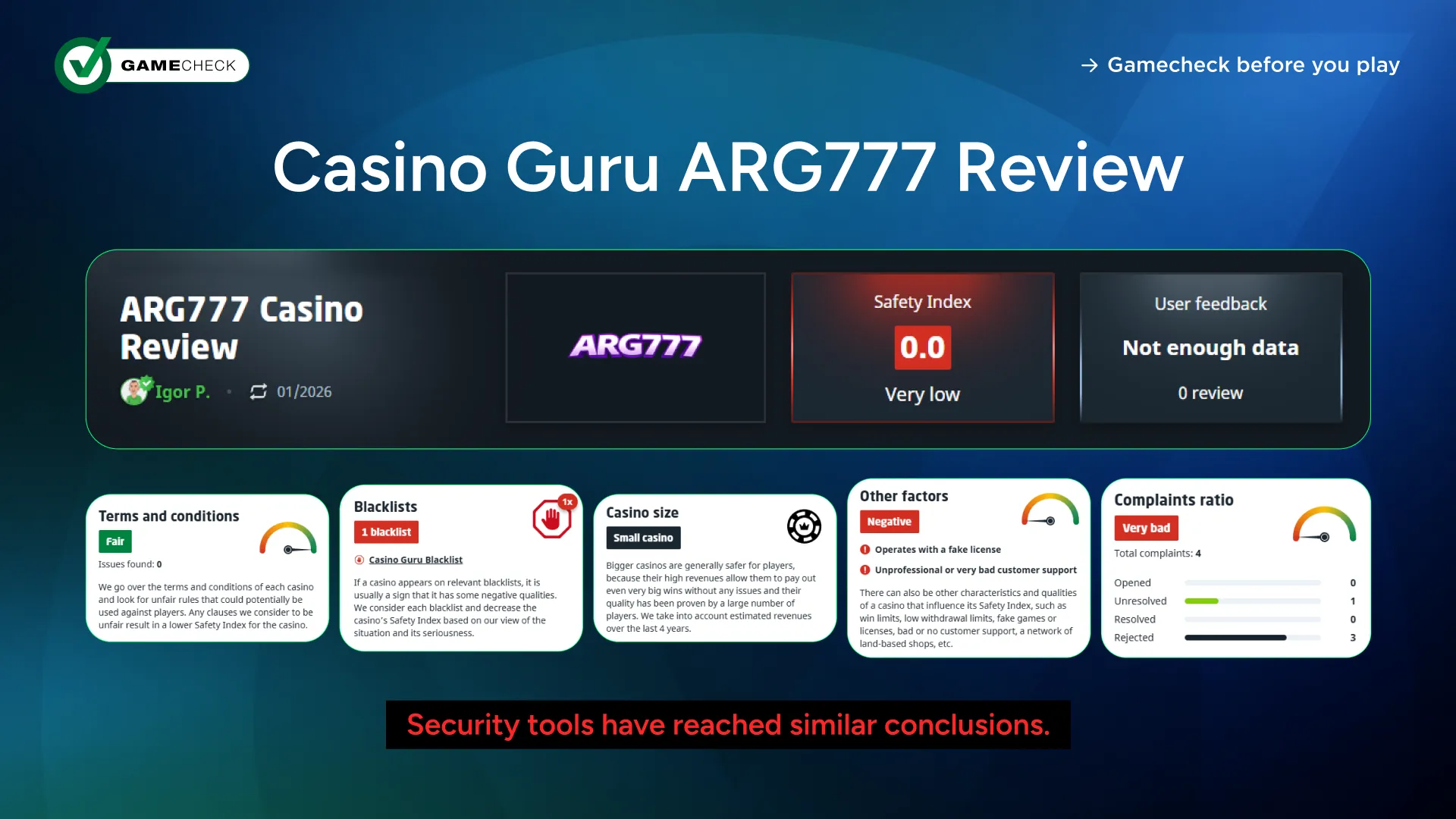 Recensione di Casino Guru ARG777