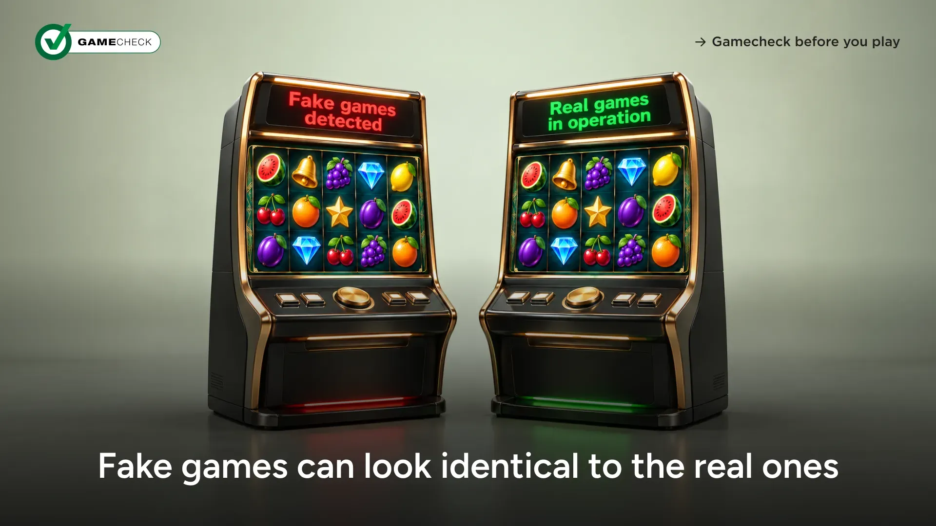 I giochi falsi possono sembrare identici a quelli veri.