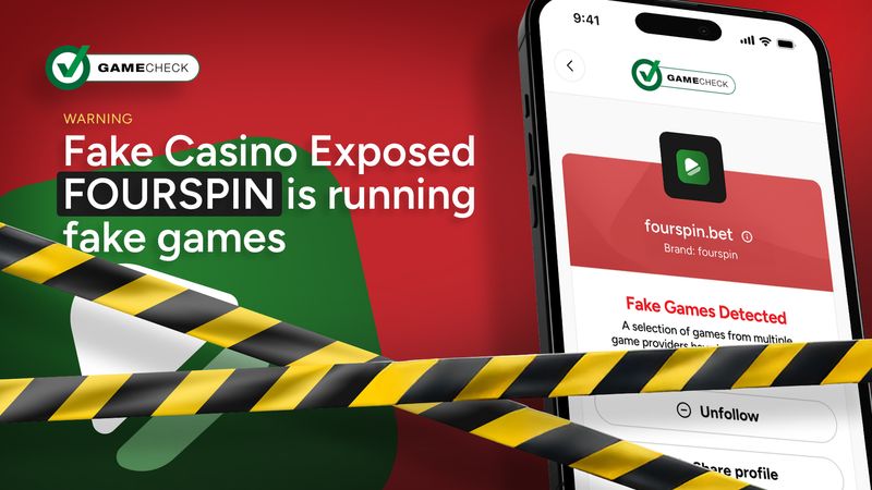 Cassino falso exposto: FOURSPIN está operando jogos falsos.